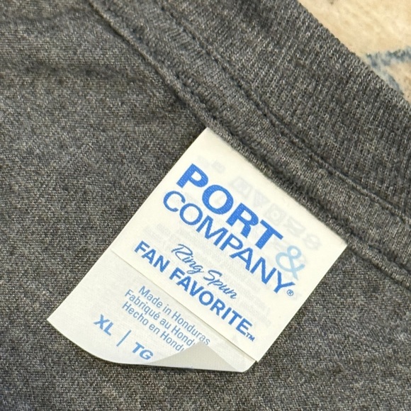 Port and Company XL Feelin' Salty Graphic Tee Dark Heather Grey Cinco de Mayo - Picture 4 of 5